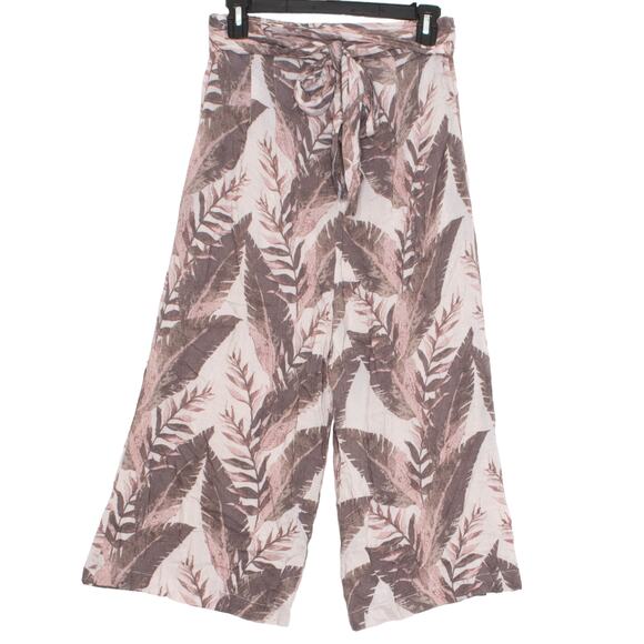 Free People Pants Wide Leg High Rise Harem Cottage Boho Culotte Tropical Small - Picture 1 of 7